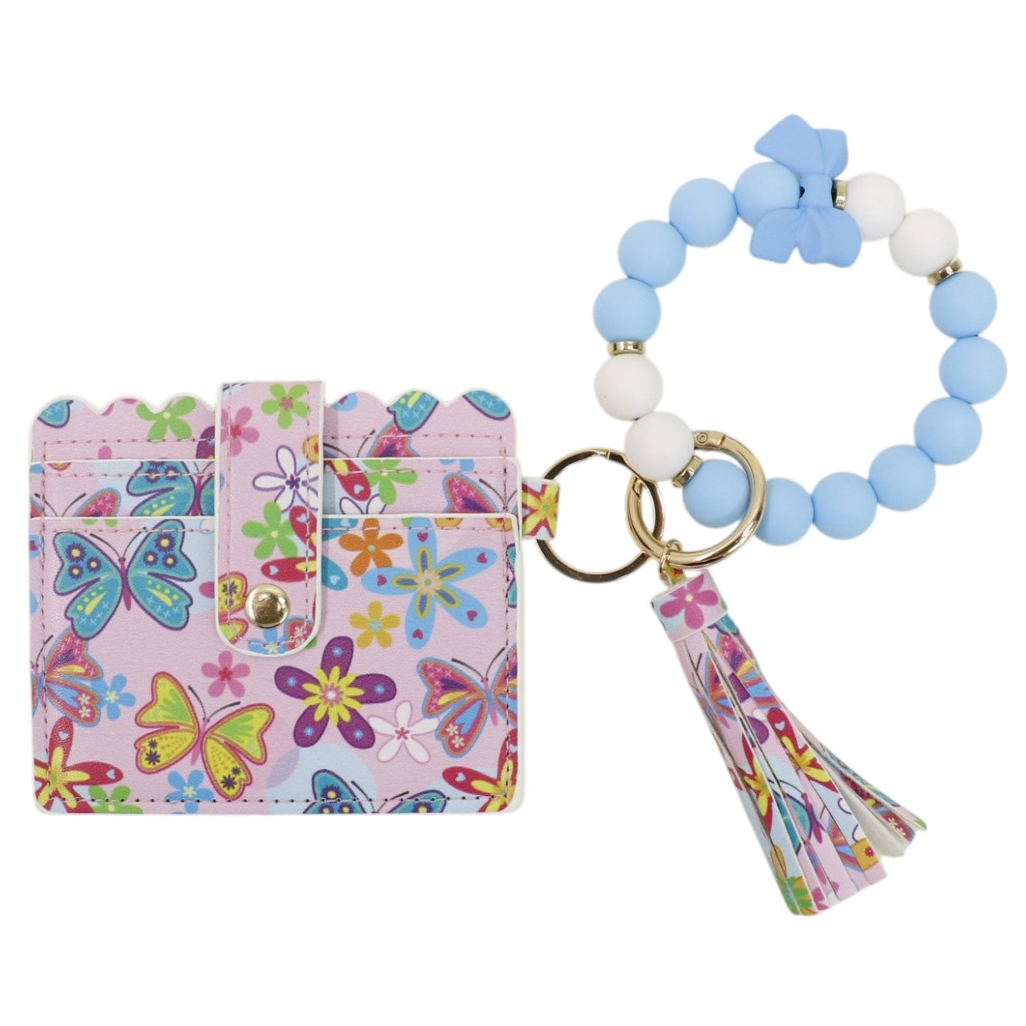 Silicone Bracelet Leather Wallet Tassel JB6126-11 (12PC)