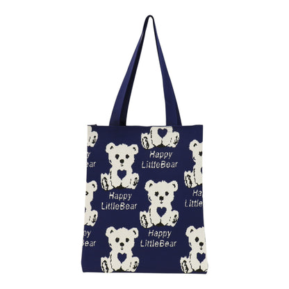 Cute Bear Pattern Knitted Tote Shoulder Bag JB6113-1 (12PC)