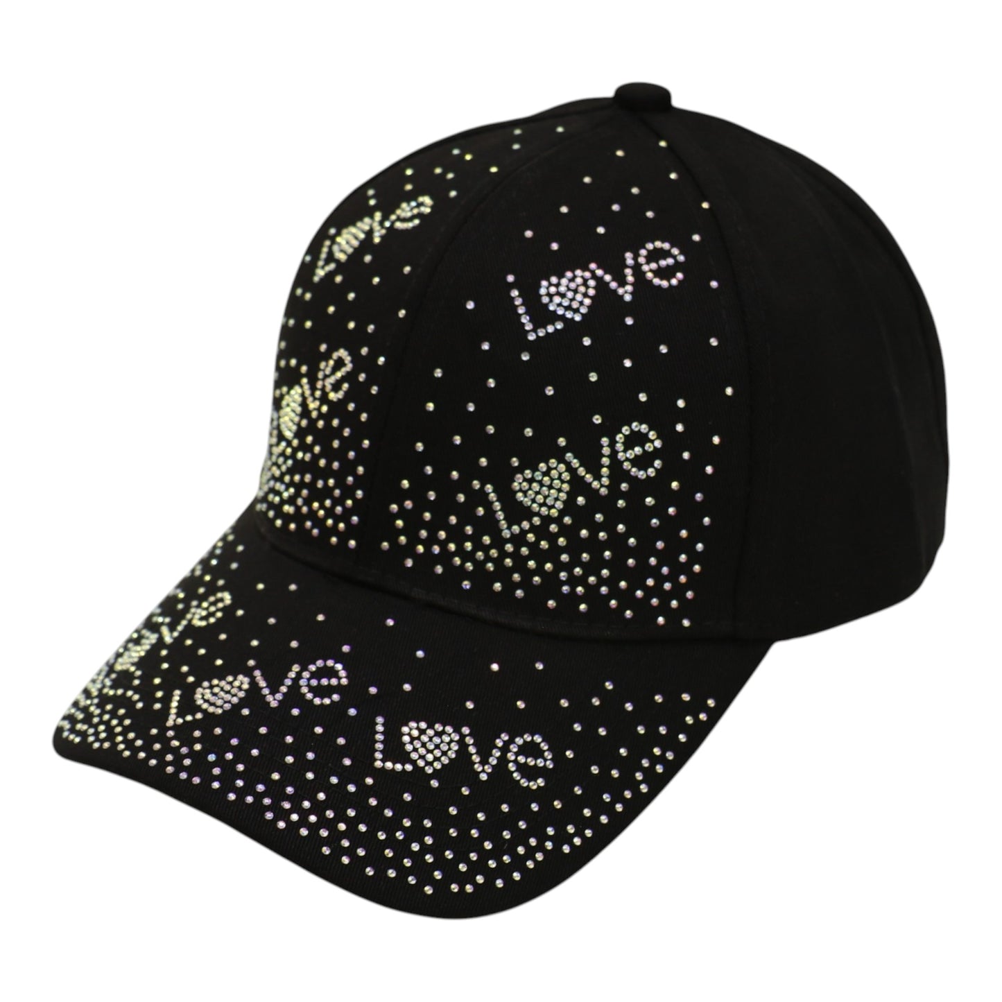 Women's LOVE Rhinestone Studded CAP HA6323-34 (12PC)