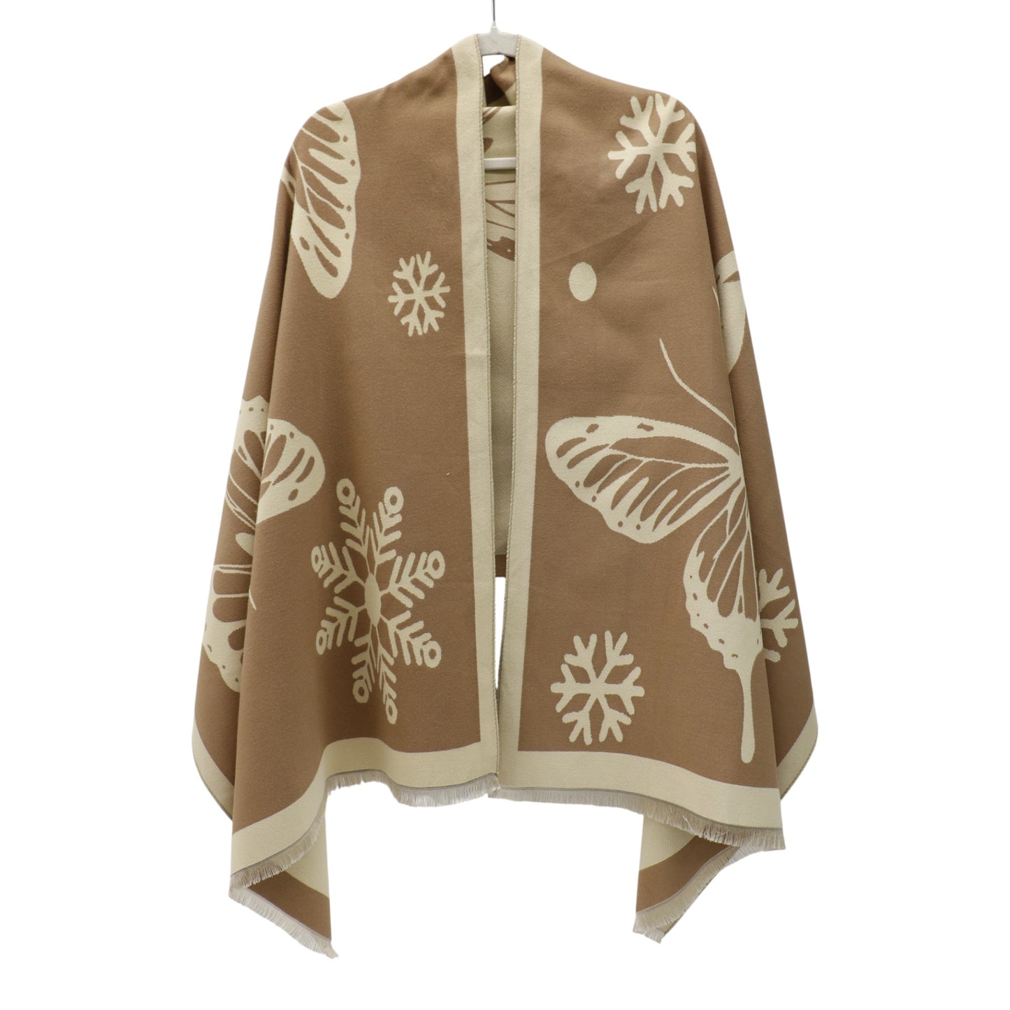 Cashmere Feel Winter Reversible Butterfly Snowflake patten Scarves SCF4902-2 (12PC)