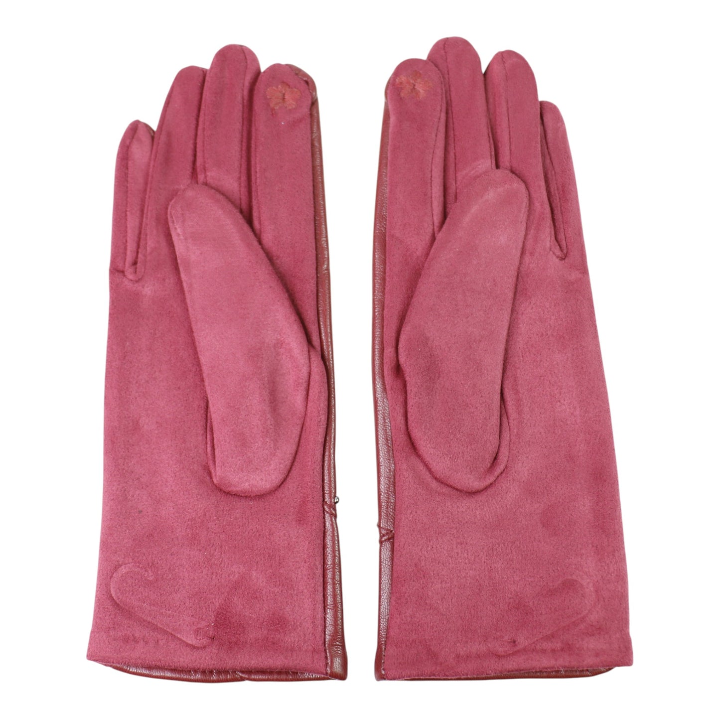 Women's Faux Leather Rhinestone Decor Gloves GL179. (12PAIR)