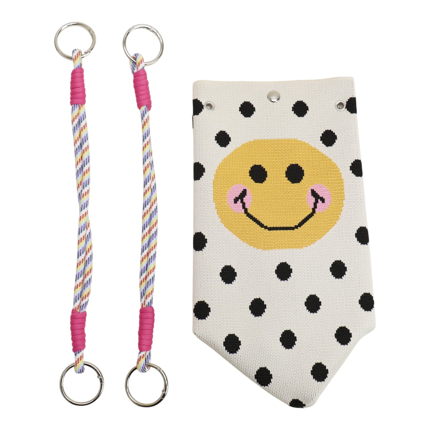 Smiley Face Pattern Knitted Tote Bag SS51118-38(3PC)