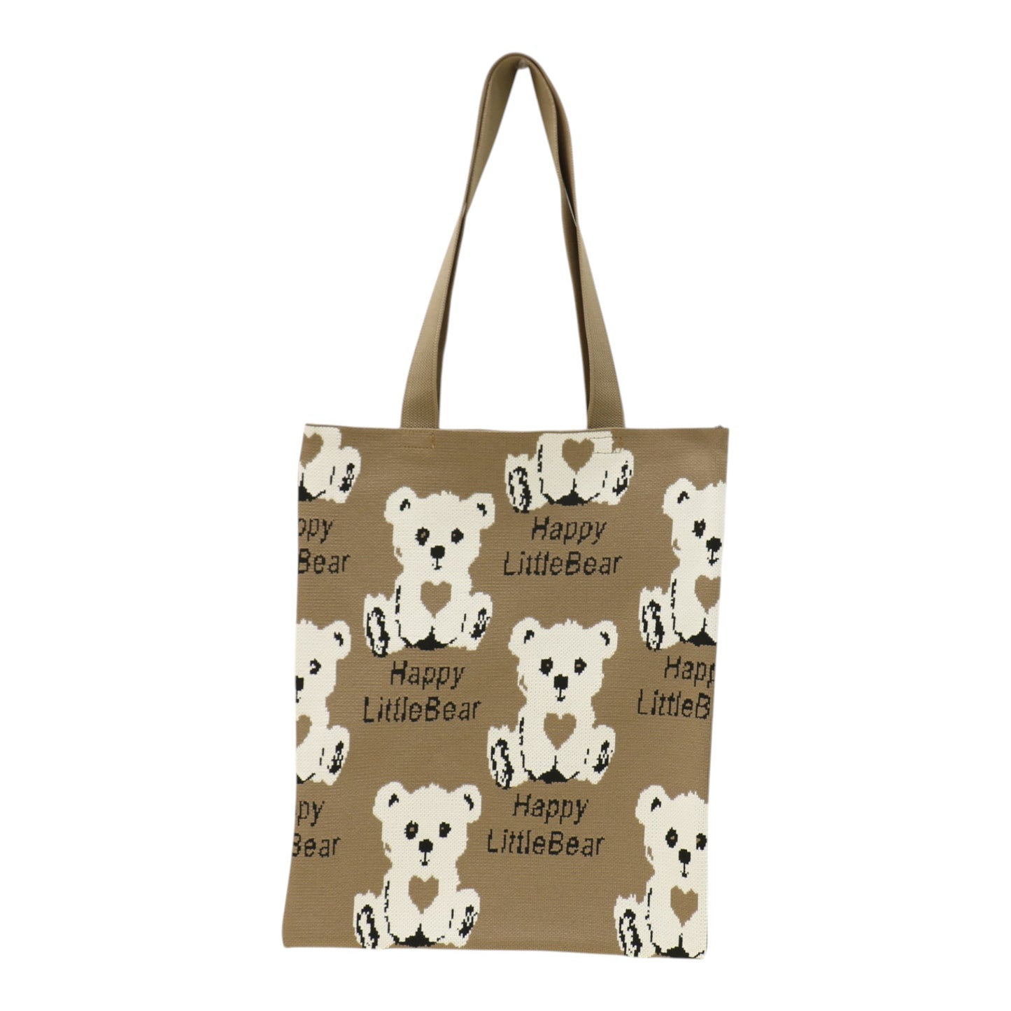Cute Bear Pattern Knitted Tote Shoulder Bag JB6113-1 (12PC)