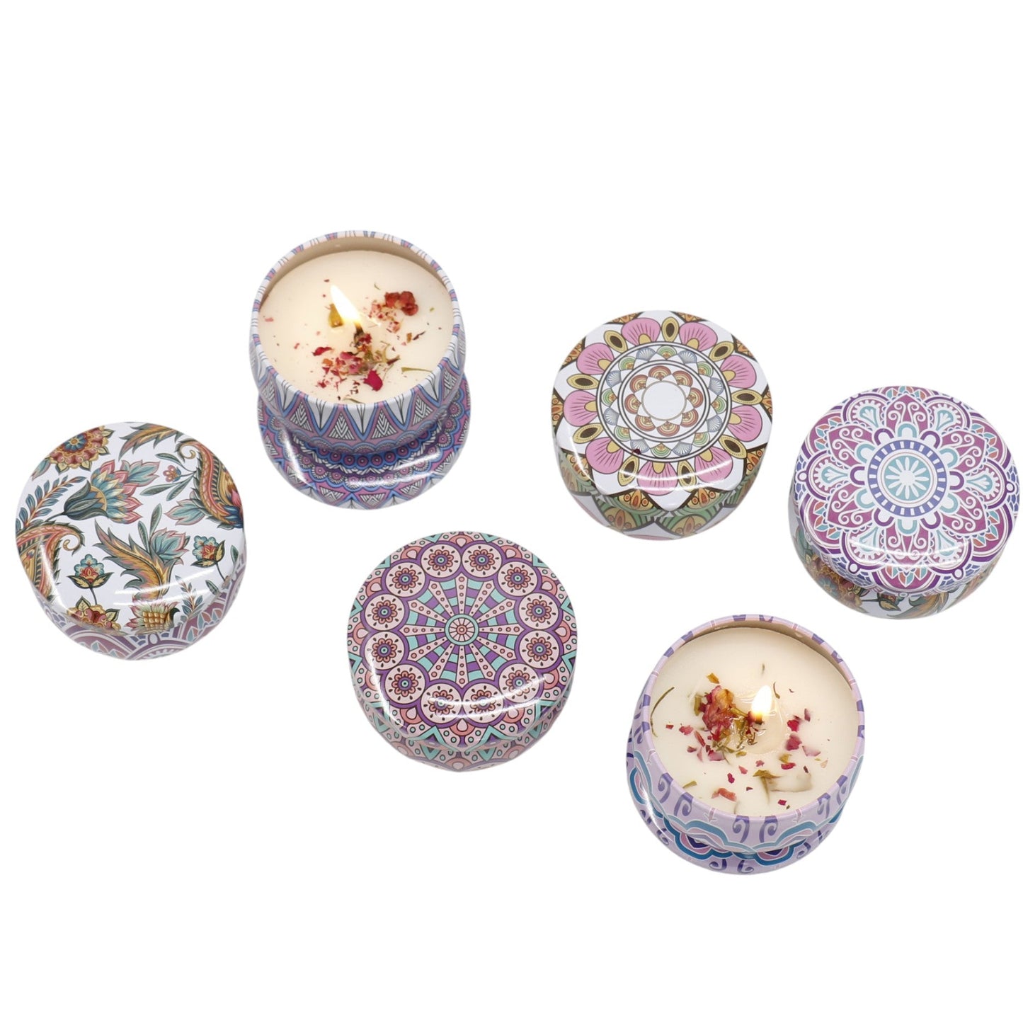 Bohemia 6pcs Fragrance Scented Candle AC5113-1 (3Pack)