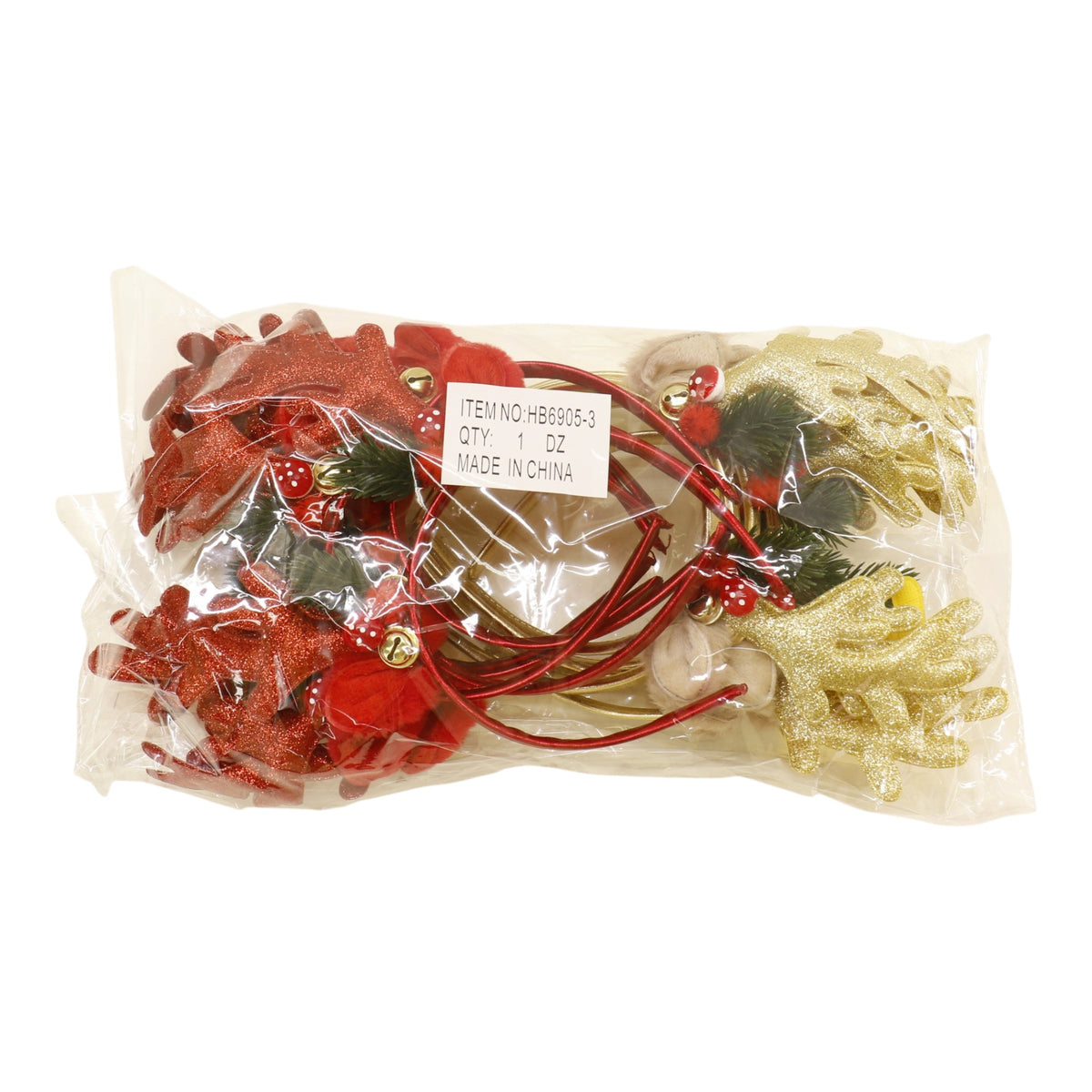 Christmas Antlers Headband HB6905-3 (12PC)