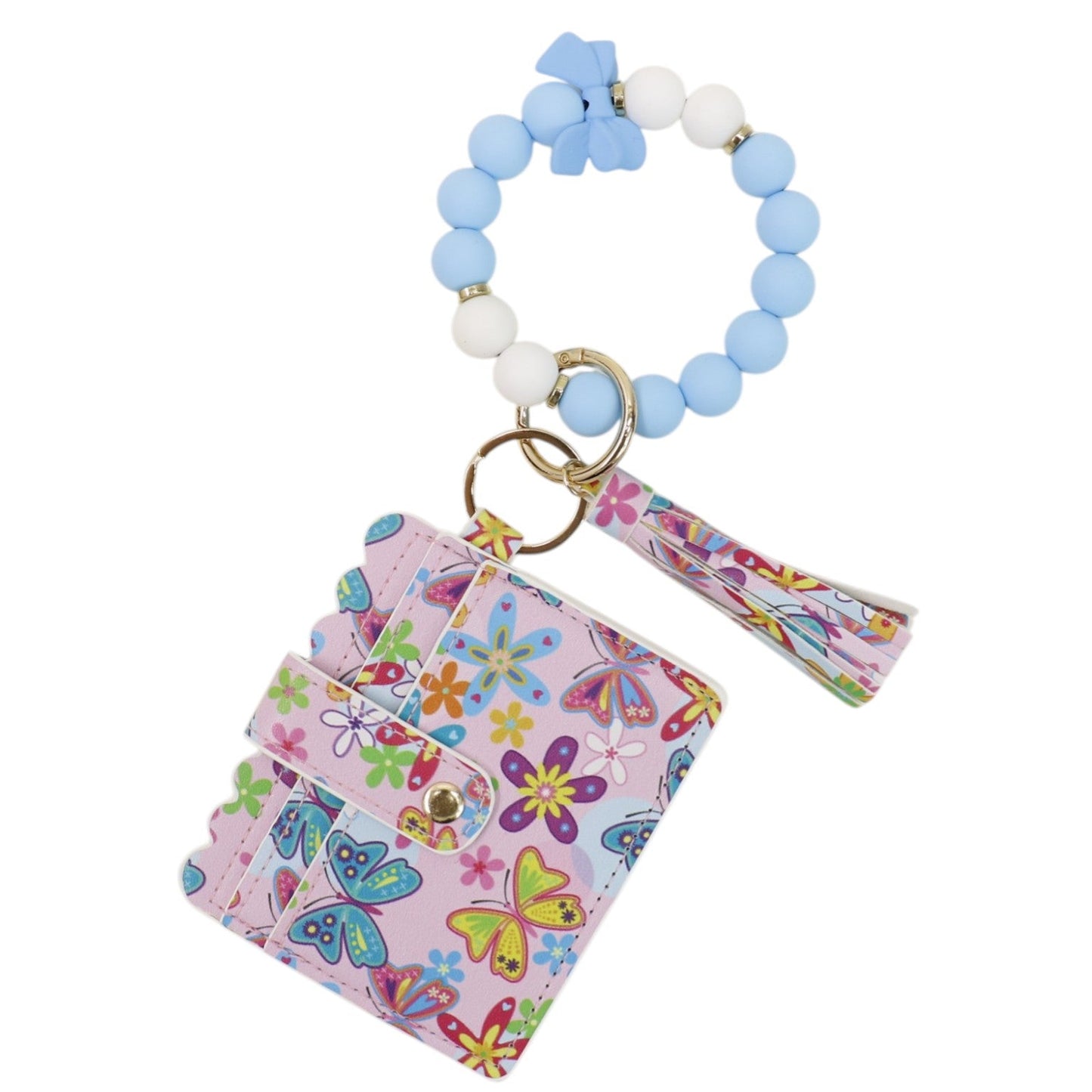 Silicone Bracelet Leather Wallet Tassel JB6126-11 (12PC)