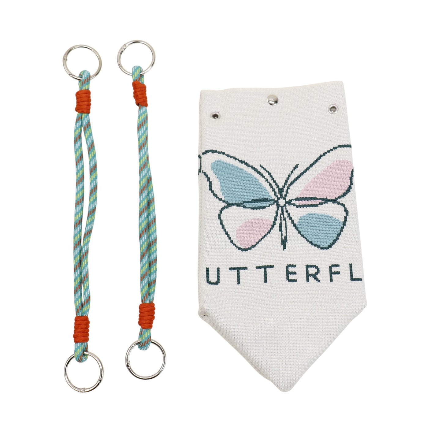 Butterfly Pattern Cord Strap Knitted Tote  Bag SS51118-1. (12PC)