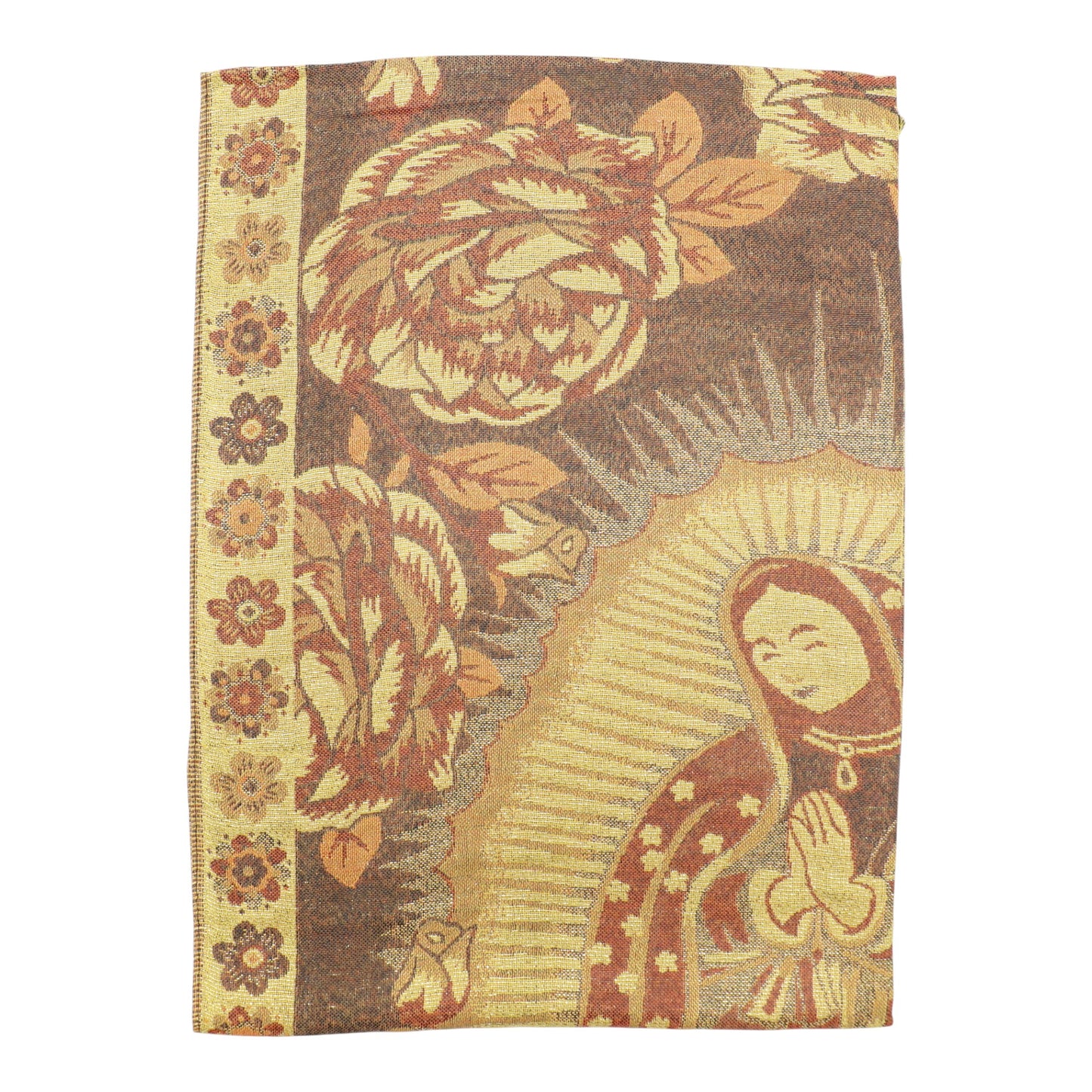 Metallic Pashmina Our Lady of Guadalupe SCF5920-11 (12PC)