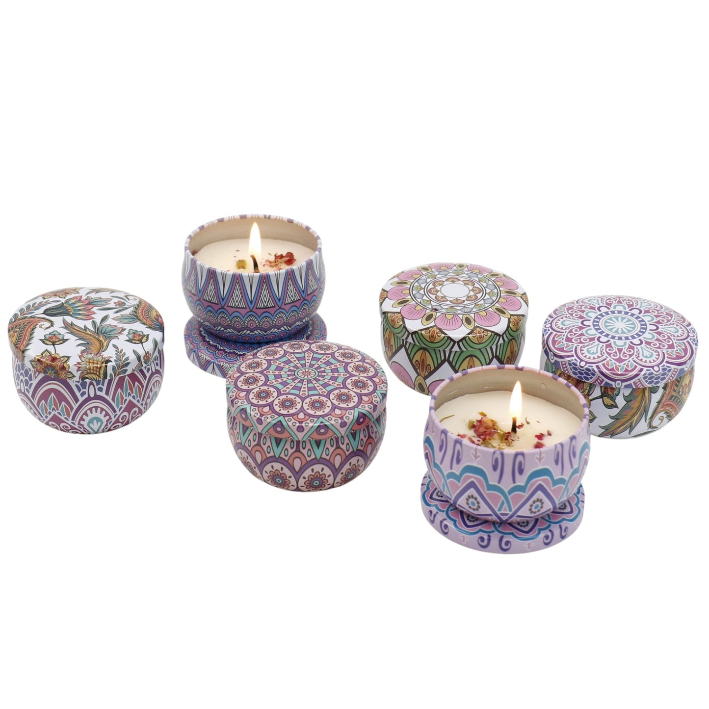 Bohemia 6pcs Fragrance Scented Candle AC5113-1 (3Pack)