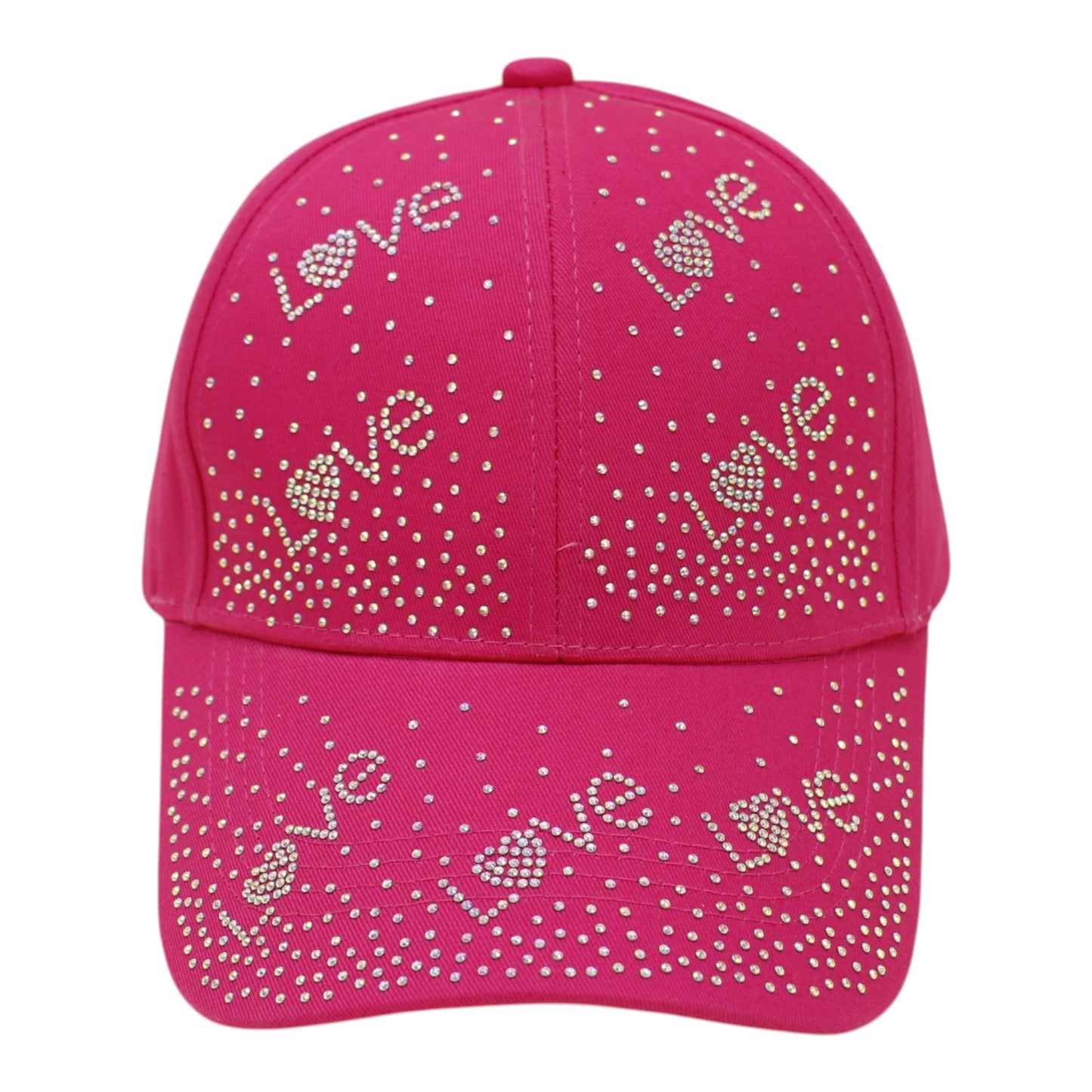Women's LOVE Rhinestone Studded CAP HA6323-34 (12PC)
