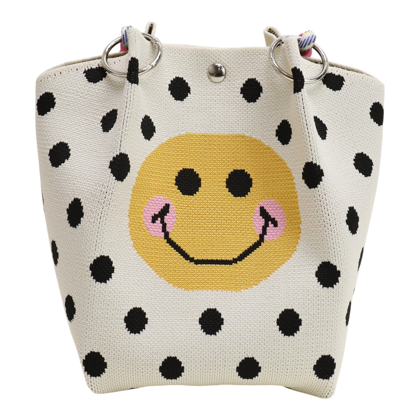 Smiley Face Pattern Knitted Tote Bag SS51118-38(3PC)