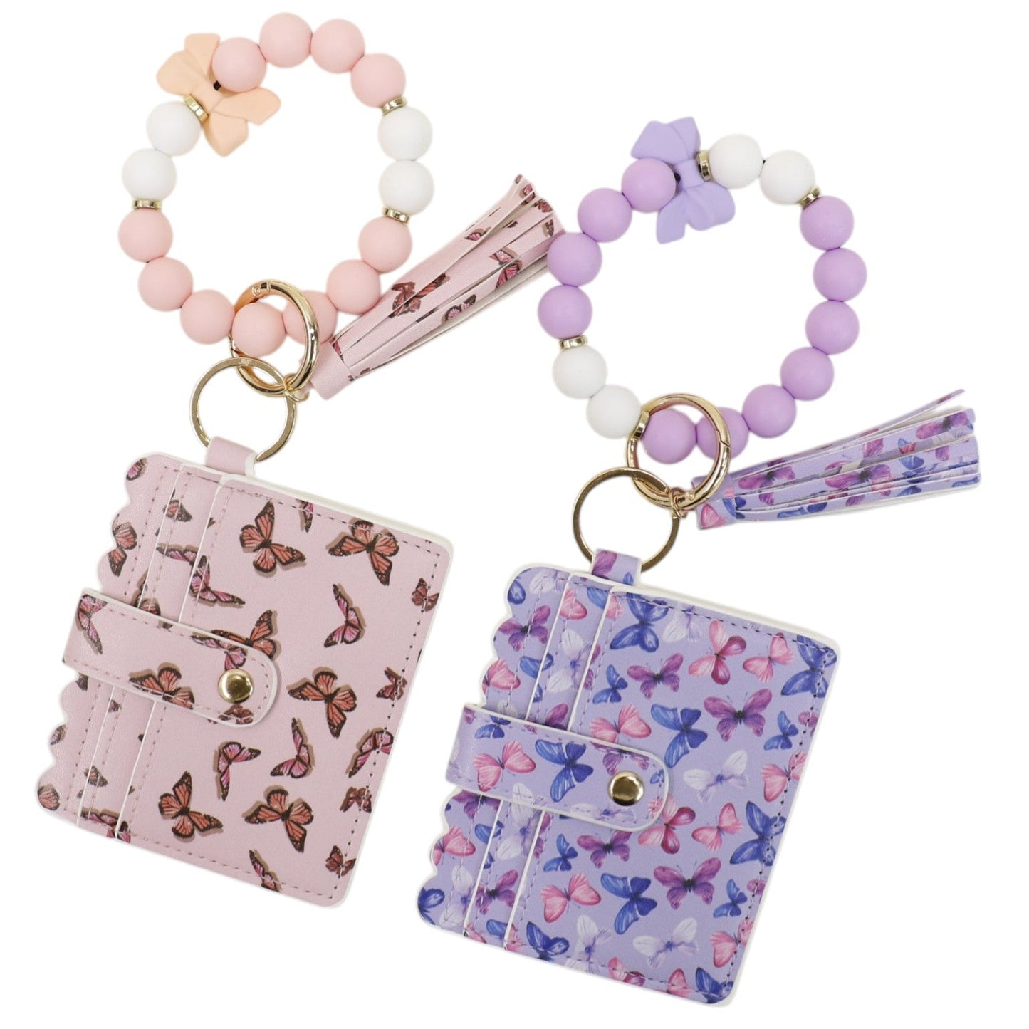 Silicone Bracelet Leather Wallet Tassel JB6126-11 (12PC)