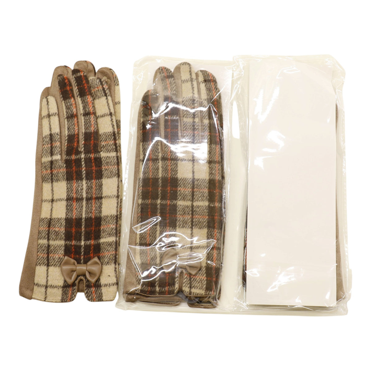 Women's Plaid Gloves Touch Screen Gloves  GL6830-9 (12PAIR)