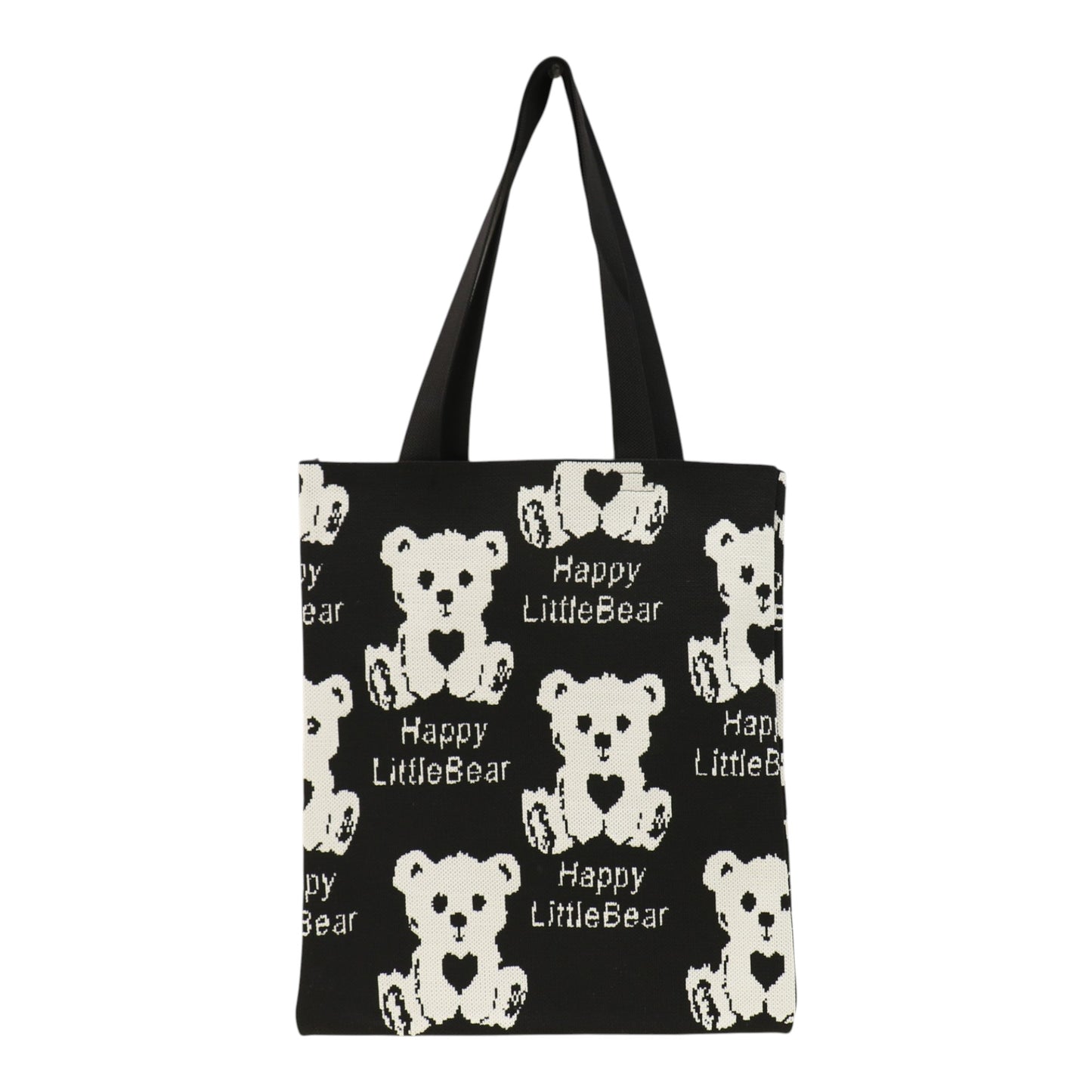 Cute Bear Pattern Knitted Tote Shoulder Bag JB6113-1 (12PC)