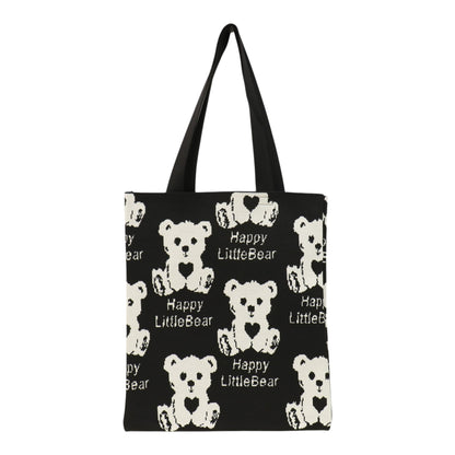 Cute Bear Pattern Knitted Tote Shoulder Bag JB6113-1 (12PC)