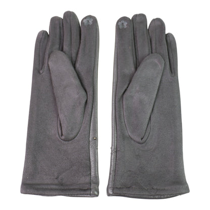 Women's Faux Leather Rhinestone Decor Gloves GL179. (12PAIR)