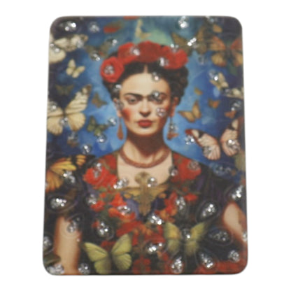 Frida Kahlo Rectangular Glitter Compact Makeup Mirror JM6423-10 (12PC)
