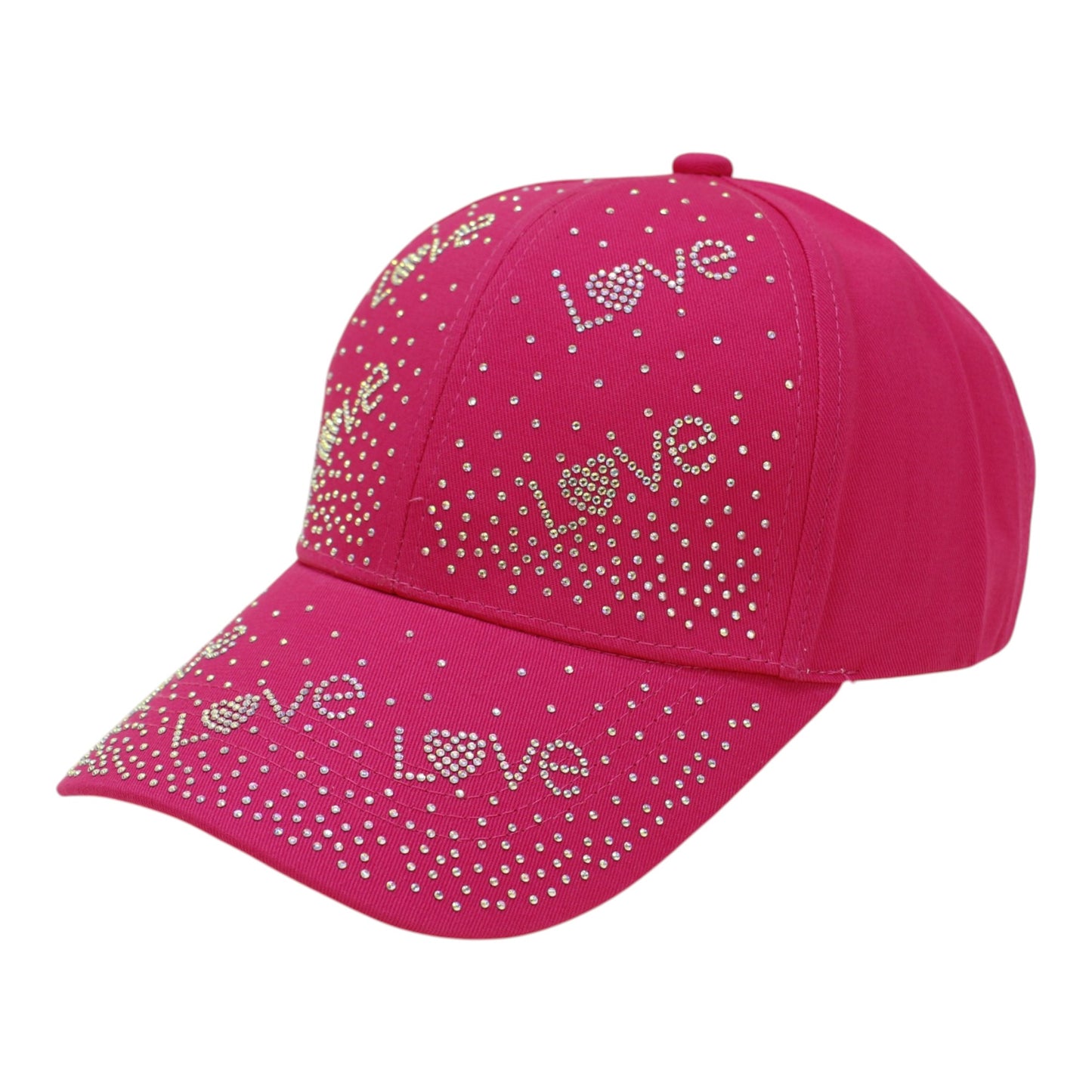 Women's LOVE Rhinestone Studded CAP HA6323-34 (12PC)