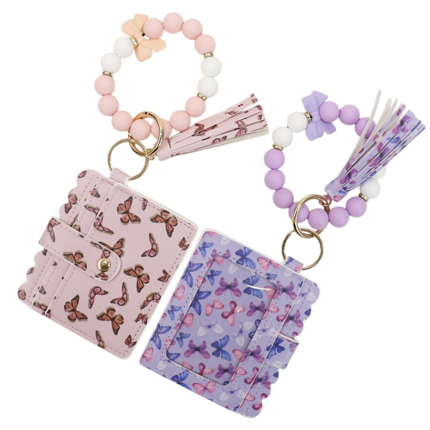 Silicone Bracelet Leather Wallet Tassel JB6126-11 (12PC)