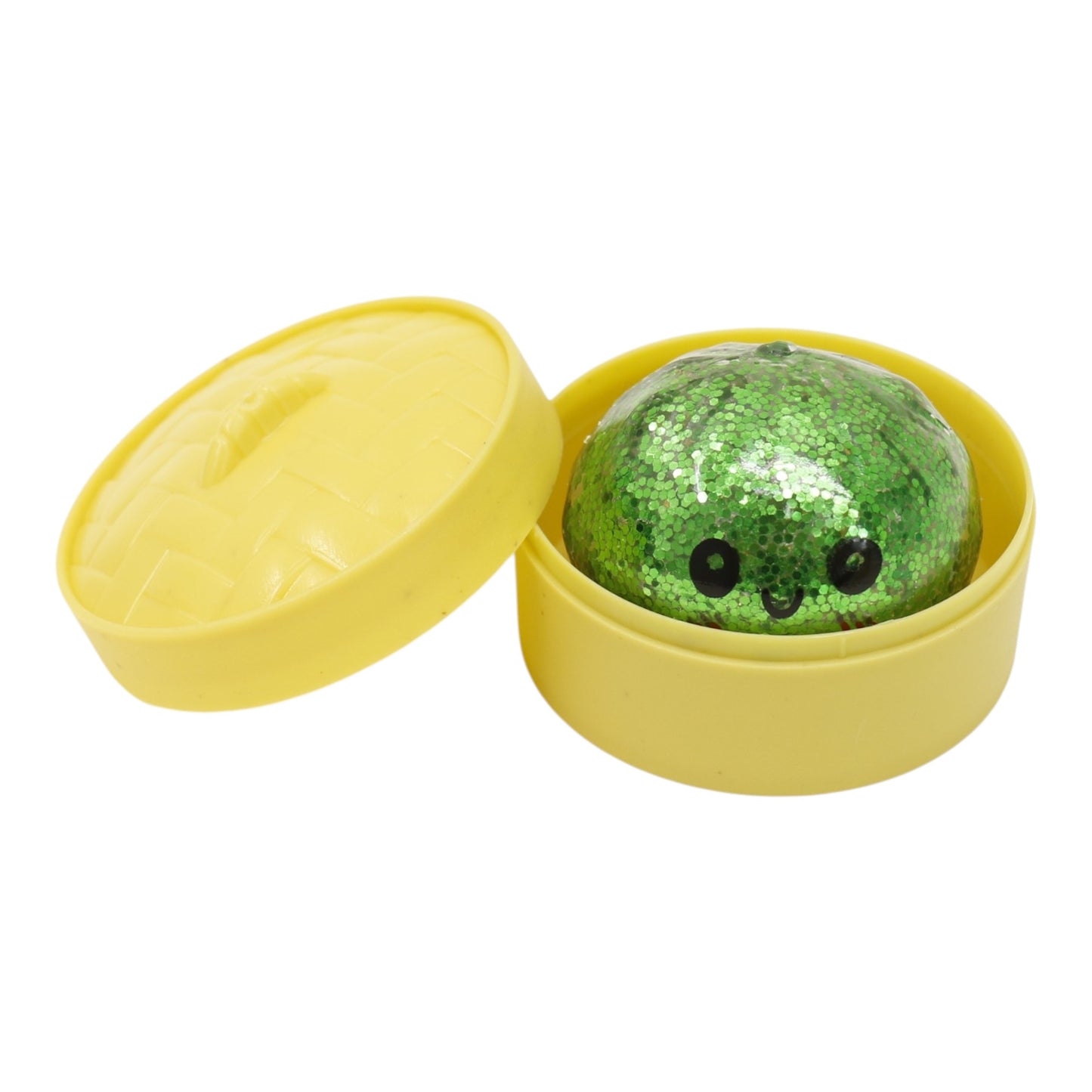 Mini Glitter Gel Bead Squishy Dumpling With Steamer SQ6606-3. (12PC)
