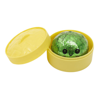 Mini Glitter Gel Bead Squishy Dumpling With Steamer SQ6606-3. (12PC)