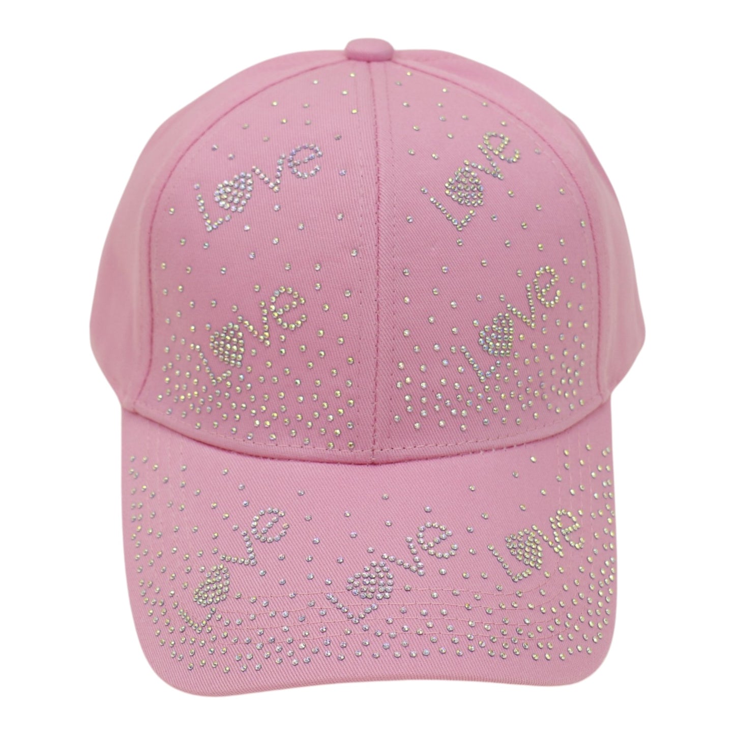 Women's LOVE Rhinestone Studded CAP HA6323-34 (12PC)
