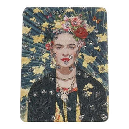 Frida Kahlo Rectangular Glitter Compact Makeup Mirror JM6423-10 (12PC)