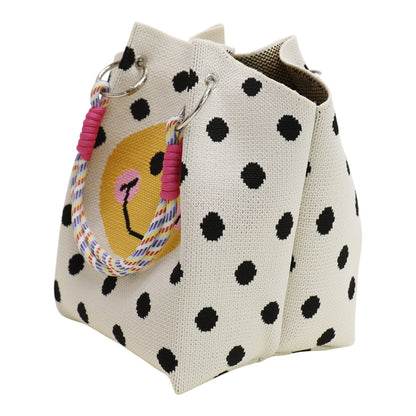 Smiley Face Pattern Knitted Tote Bag SS51118-38(3PC)