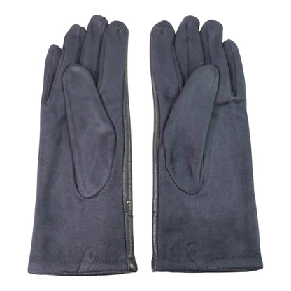 Women's Faux Leather Rhinestone Decor Gloves GL179. (12PAIR)