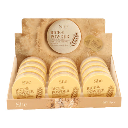 S. He Makeup Rice Powder RP1038 (12PK)