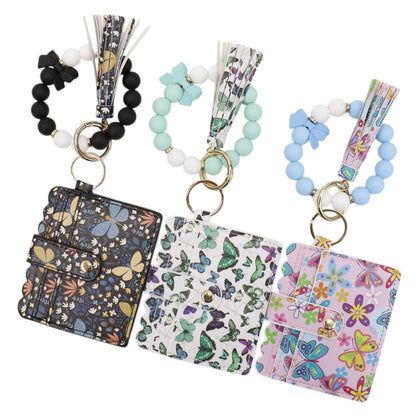 Silicone Bracelet Leather Wallet Tassel JB6126-11 (12PC)