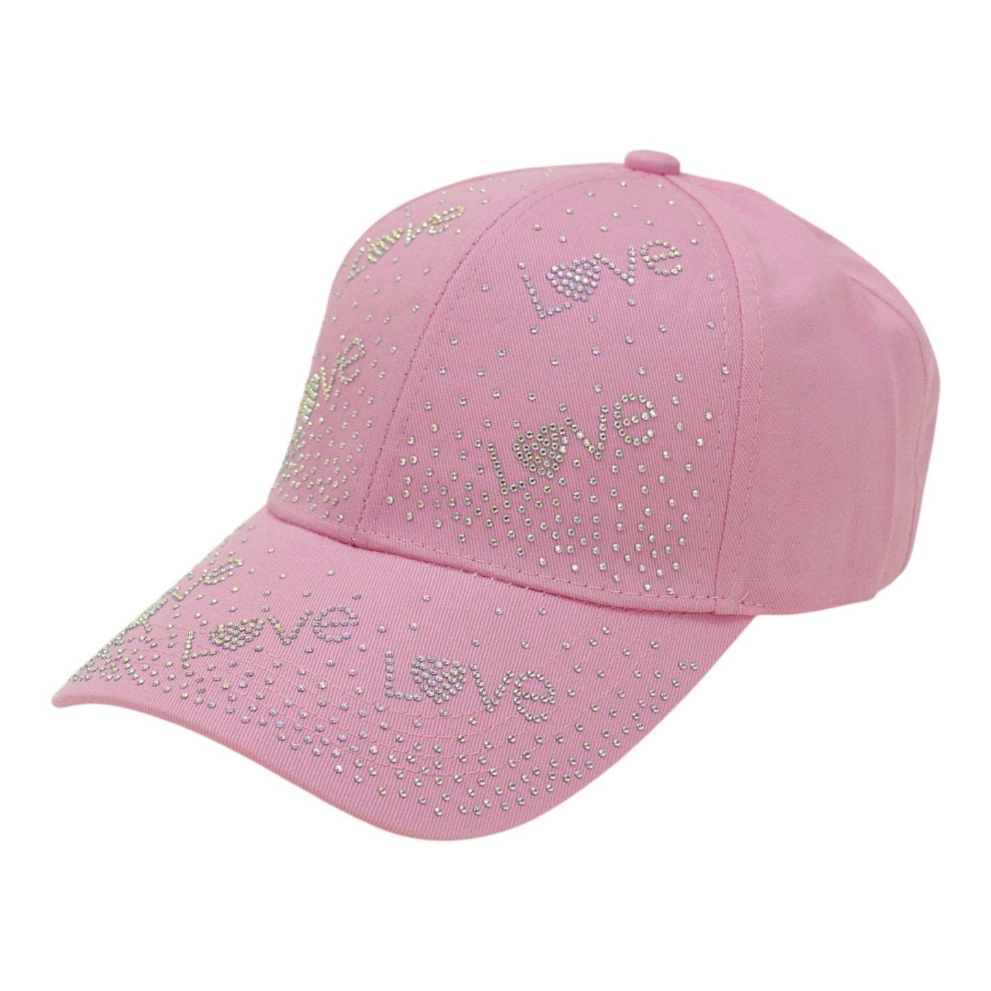 Women's LOVE Rhinestone Studded CAP HA6323-34 (12PC)