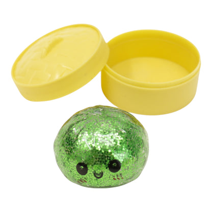 Mini Glitter Gel Bead Squishy Dumpling With Steamer SQ6606-3. (12PC)