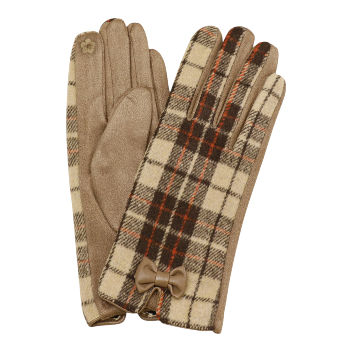 Women's Plaid Gloves Touch Screen Gloves  GL6830-9 (12PAIR)