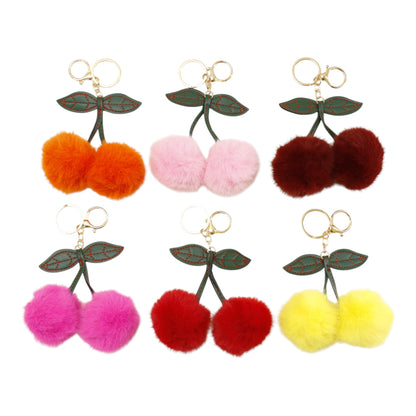 Pom Pom Cherry Key Chain JK6902-5 (12PC)