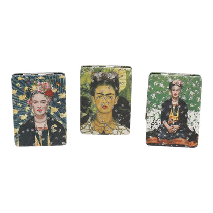 Frida Kahlo Rectangular Glitter Compact Makeup Mirror JM6423-10 (12PC)