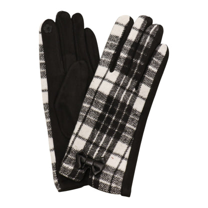 Women's Plaid Gloves Touch Screen Gloves  GL6830-9 (12PAIR)