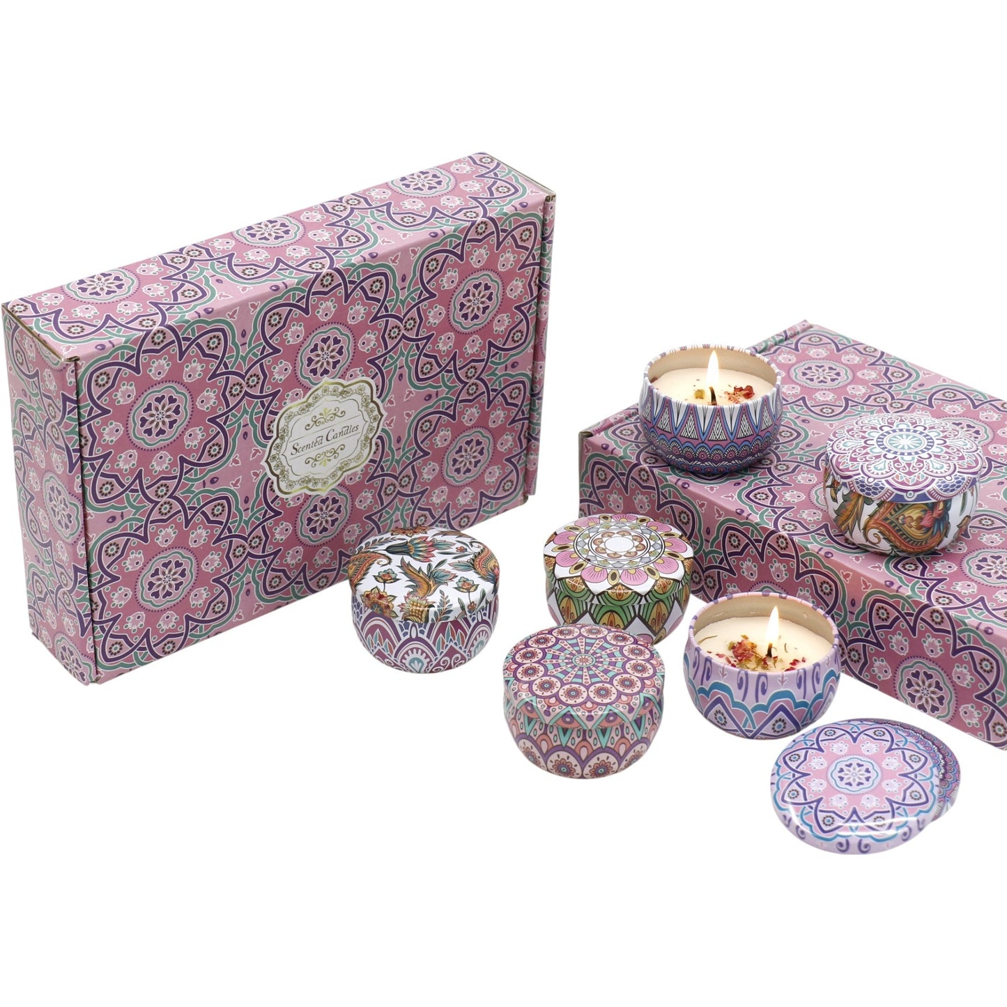 Bohemia 6pcs Fragrance Scented Candle AC5113-1 (3Pack)