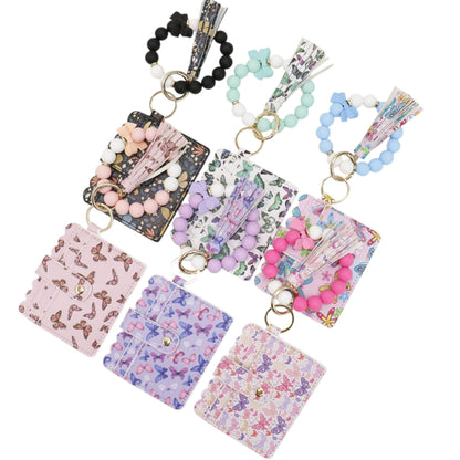 Silicone Bracelet Leather Wallet Tassel JB6126-11 (12PC)