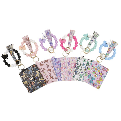 Silicone Bracelet Leather Wallet Tassel JB6126-11 (12PC)