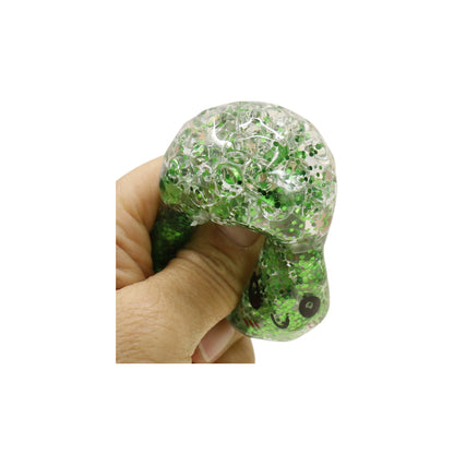 Mini Glitter Gel Bead Squishy Dumpling With Steamer SQ6606-3. (12PC)