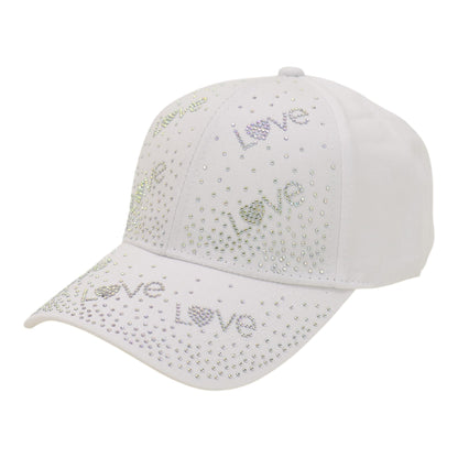 Women's LOVE Rhinestone Studded CAP HA6323-34 (12PC)