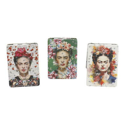 Frida Kahlo Rectangular Glitter Compact Makeup Mirror JM6423-10 (12PC)