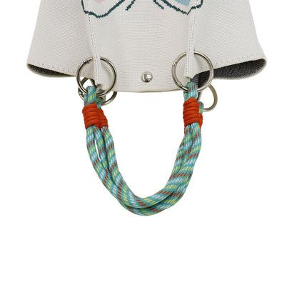 Butterfly Pattern Cord Strap Knitted Tote  Bag SS51118-1. (12PC)