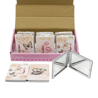 Butterfly Floral Beauty Makeup Compact Mirror JM5921-6 (12PC)