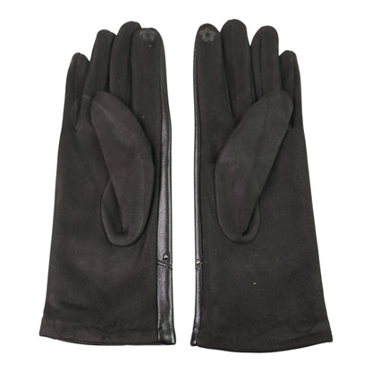Women's Faux Leather Rhinestone Decor Gloves GL179. (12PAIR)
