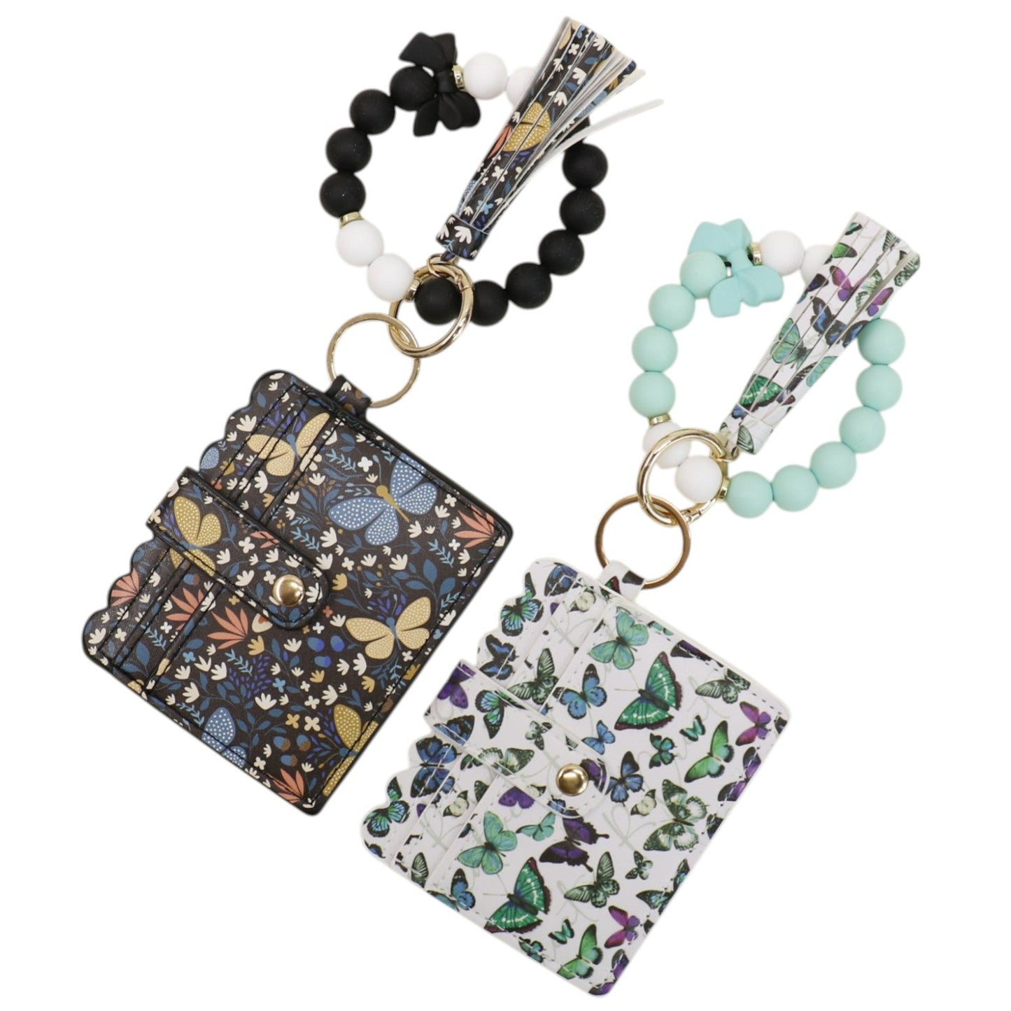 Silicone Bracelet Leather Wallet Tassel JB6126-11 (12PC)