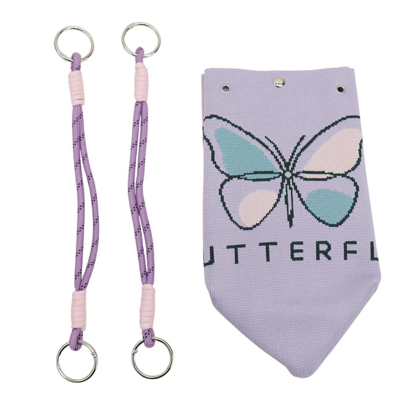 Butterfly Pattern Cord Strap Knitted Tote  Bag SS51118-1. (12PC)
