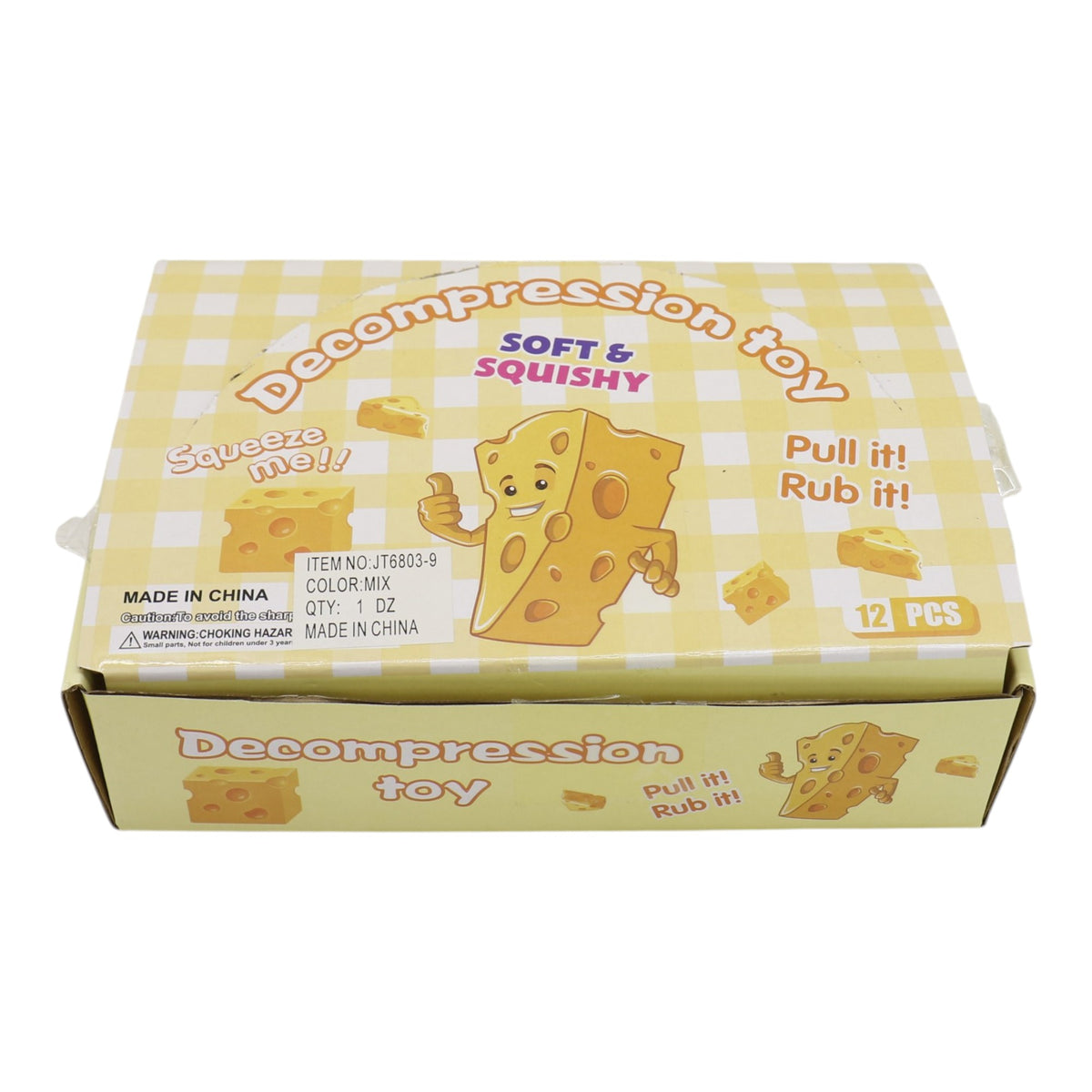 Mini triangle cheese squishy toy JT6803-9 (12PC)