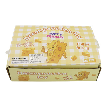 Mini triangle cheese squishy toy JT6803-9 (12PC)